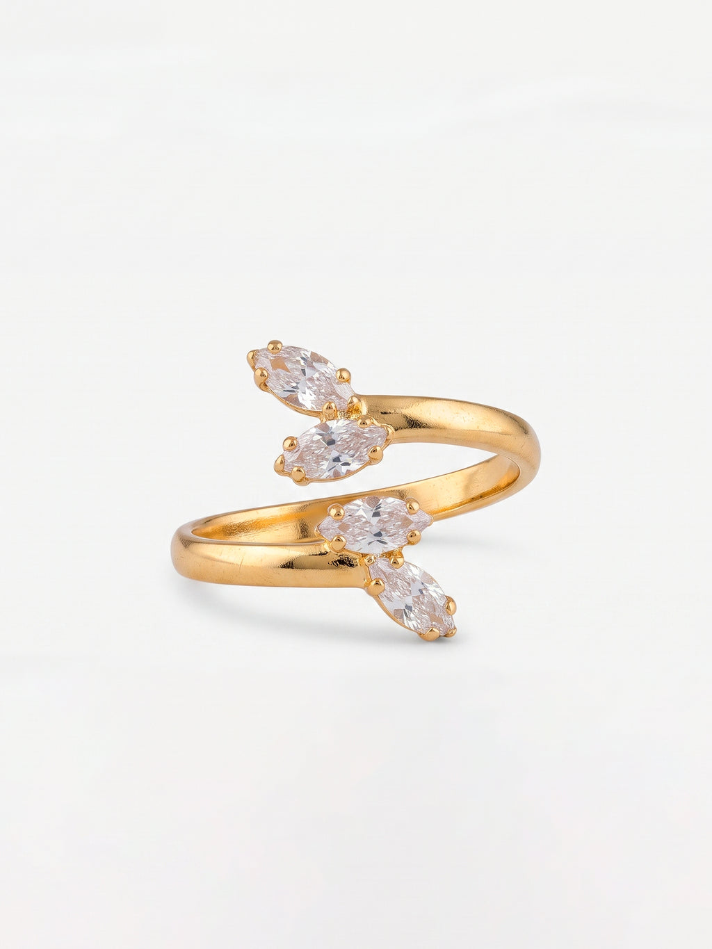 Anel ramos - ajustável - banhado a ouro 18k - foto 2