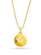 Corrente signo Libra - veneziana - banhado a ouro 18k