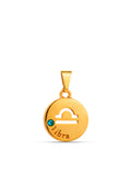 Pingente signo Libra - banhado a ouro 18k