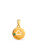 Pingente signo Libra - banhado a ouro 18k