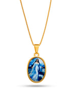 Corrente medalha imagem Iemanjá - veneziana - banhado a ouro 18k - foto 2