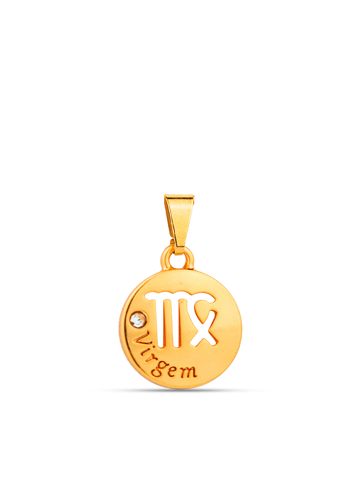 Pingente signo Virgem - banhado a ouro 18k