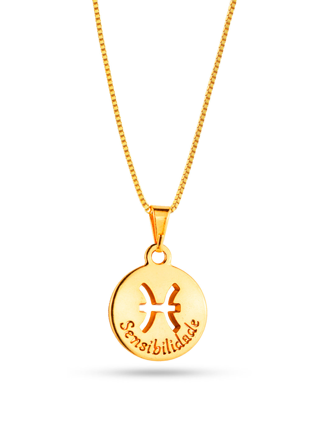 Corrente signo Peixes - veneziana - banhado a ouro 18k - foto 3