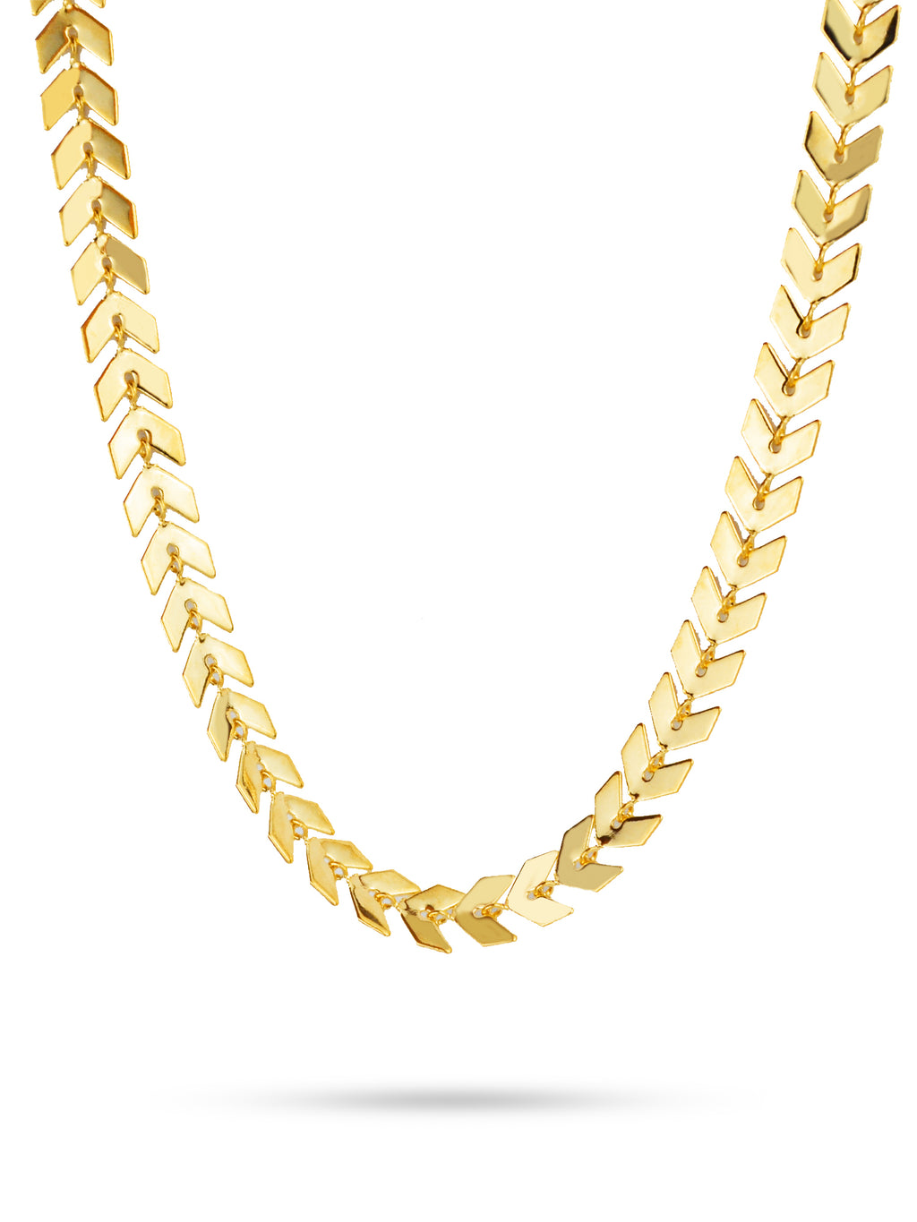 Corrente escamas - fecho tradicional - banhado a ouro 18k