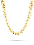 Corrente escamas - fecho tradicional - banhado a ouro 18k