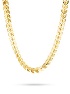 Corrente escamas - fecho tradicional - banhado a ouro 18k