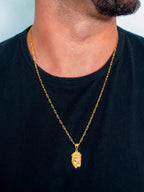 Pingente Face de Cristo - banhado a ouro 18k - foto 3