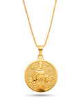 Corrente medalha São Francisco de Assis - veneziana - banhado a ouro 18k