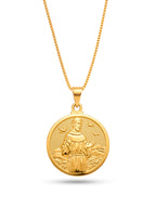 Corrente medalha São Francisco de Assis - veneziana - banhado a ouro 18k