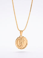 Corrente São gabriel - veneziana - banhado a ouro 18k