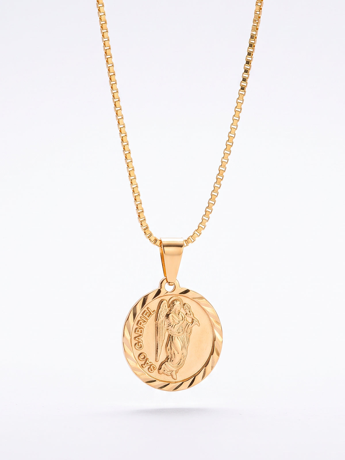 Corrente São gabriel - veneziana - banhado a ouro 18k