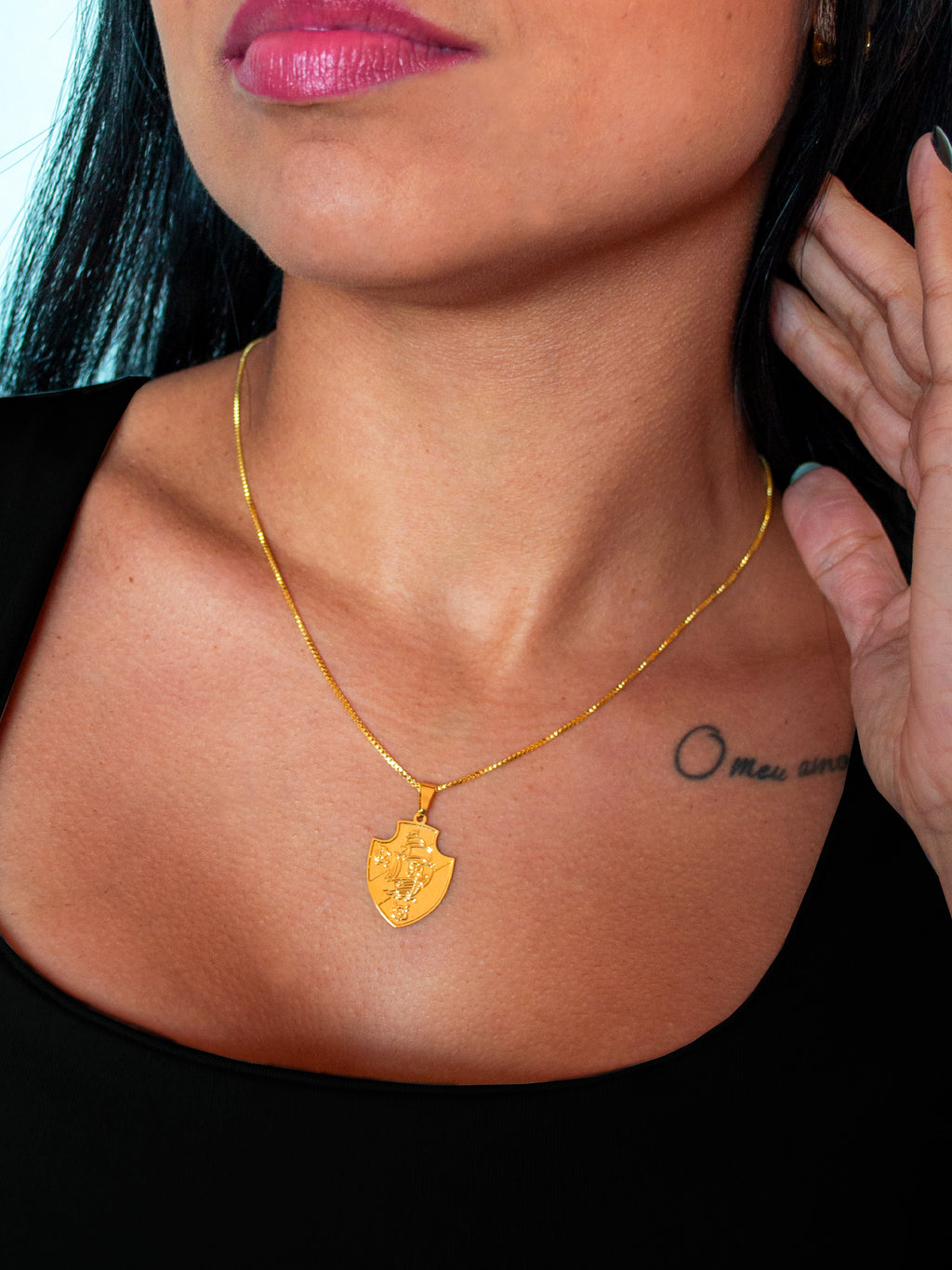 Pingente Vasco - banhado a ouro 18k - foto 4