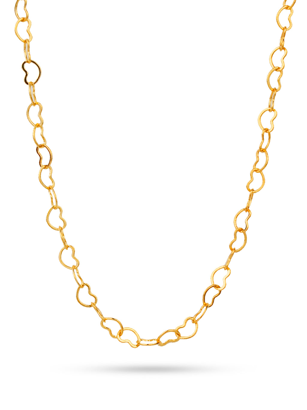 Corrente corações - banhado a ouro 18k