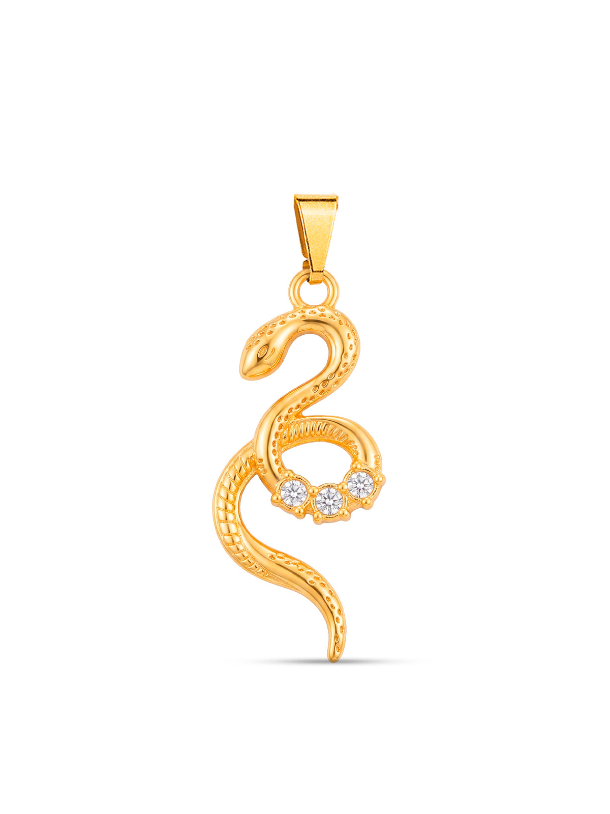 Pingente Serpente - banhado a ouro 18k