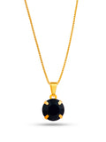 Corrente ponto de luz preto - veneziana - banhado a ouro 18k