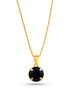 Corrente ponto de luz preto - veneziana - banhado a ouro 18k